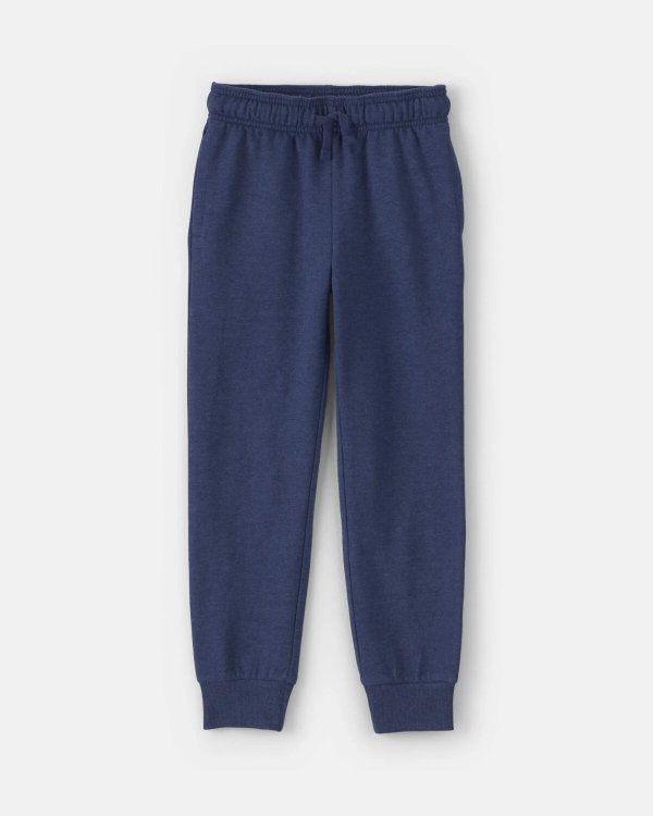 Boys French Terry Joggers Navy Blue