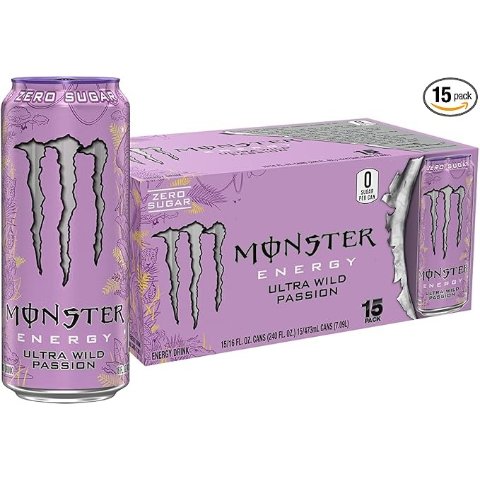 Monster Ultra Wild Passion Sugar Free Energy Drink 16 Ounce