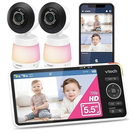 VTech 智能HD Plus 双摄婴儿监视器 5.5寸2K