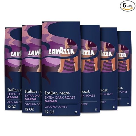  Italian Roast Ground Coffee 12oz 6 Bags Dark Roast