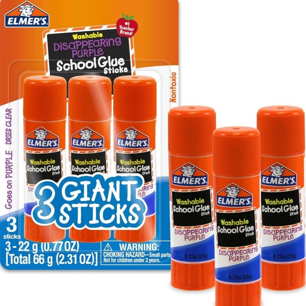  Disappearing Purple Glue Stick 22g 3-Pack