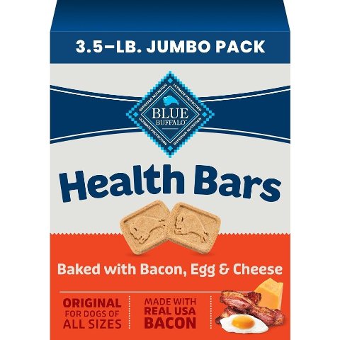 Blue Buffalo Health Bars Bacon Egg Dog Biscuits 3.5 lbs