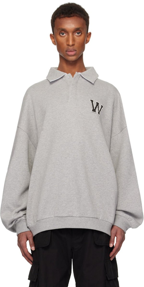 Gray Pearl Logo Polo Shirt