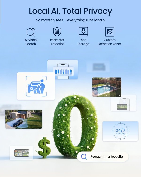 OMVI 3i Triple-Lens 10MP WiFi6 Security Camera