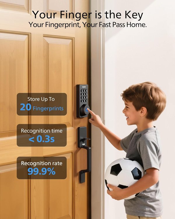 Wi-Fi Smart Door Lock Fingerprint Waterproof