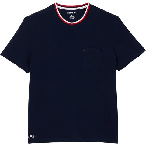 Men s Contrast Neck Pajama T-Shirt