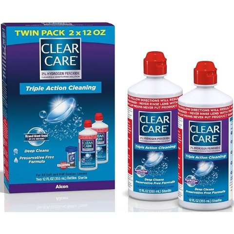 CLEAR CARE Contact Lens Solution 12 fl oz Twin Pack