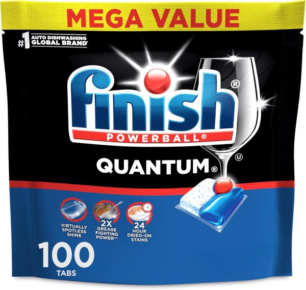 Finish Quantum 洗碗机凝珠 100颗