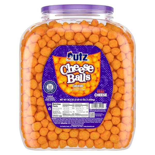 Utz 起司球桶装 36.5盎司