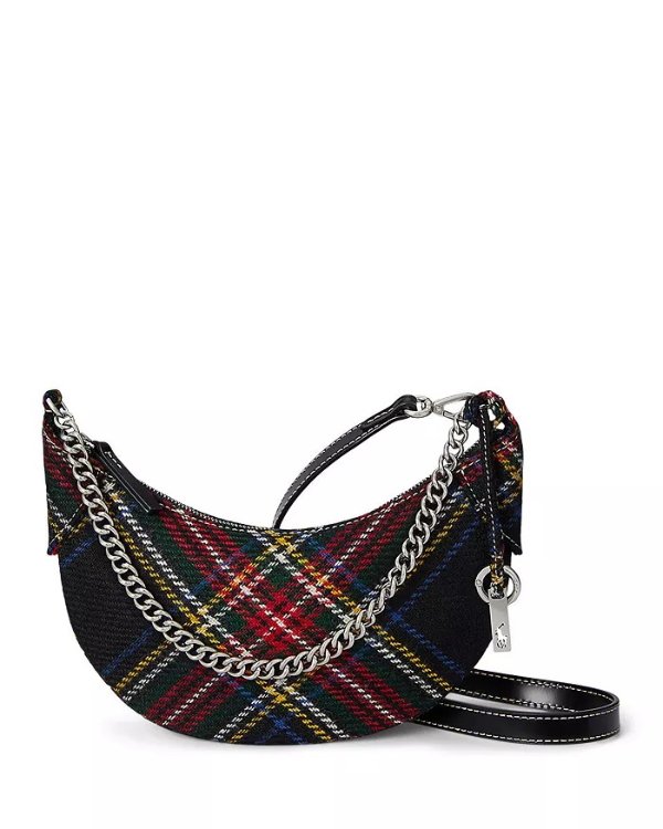  Tartan 羊毛链条单肩包