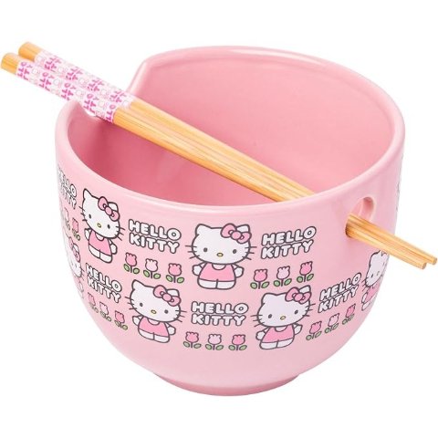 Silver Buffalo Hello Kitty 陶瓷拉面碗 20盎司
