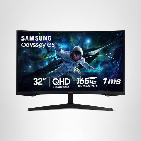  Odyssey G55C 32英寸 QHD 1000R 165Hz 曲面显示器
