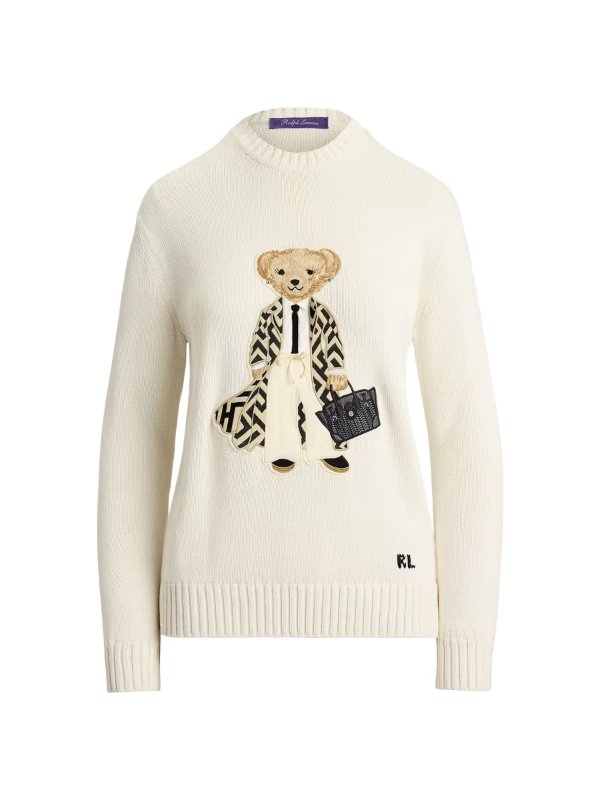 Polo Bear Silk Crewneck Sweater