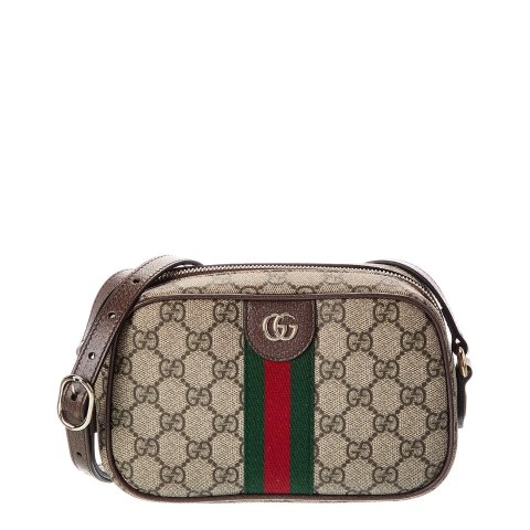 GucciOphidia 小号GG帆布皮革相机包