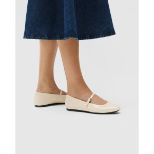 ECCOMargot Leather Mary Jane Flat Beige