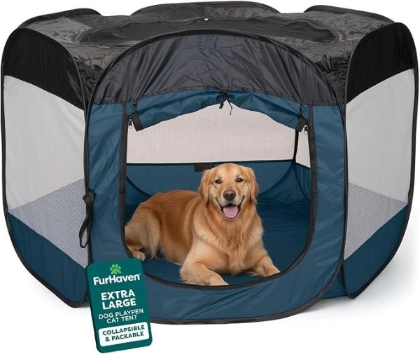 FurHaven Pet Playpen Extra Large Sailor Blue