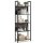 5-Tier Bookshelf ULLS025B04 Industrial Charcoal Gray