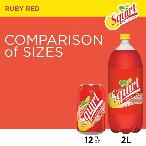 Squirt Ruby Red Grapefruit Soda 12 Pack
