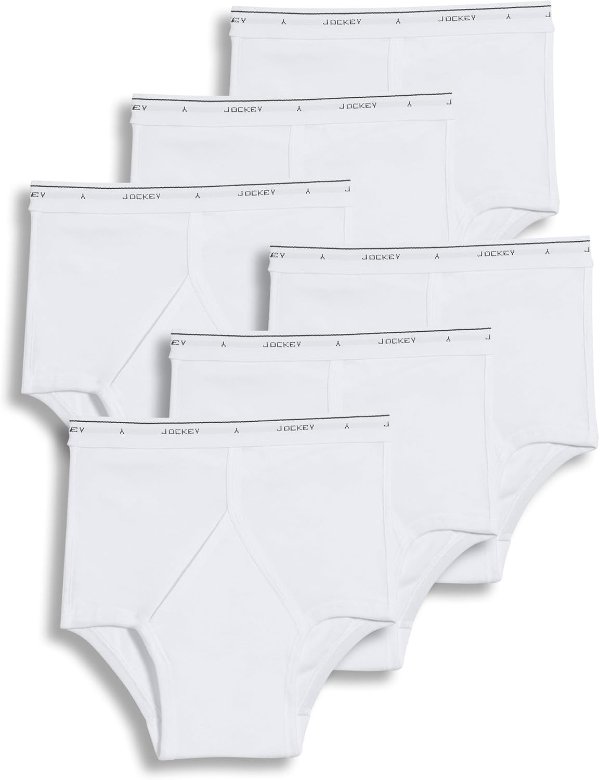Classic Full Rise Briefs 6 Pack 100% Cotton
