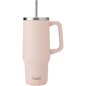$20.00 Amazon.com: S'well Recycled Stainless Steel Tumbler XL with Straw and Handle, 30oz, Himalayan Salt, Triple Layered Vacuum Insulated Containers Keeps Drinks Cold for 36 hours and Hot for