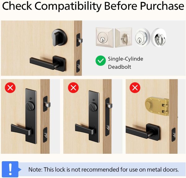 WiFi Smart Deadbolt Lock Fingerprint Silver