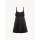 Sleeveless Mini Dress Black Satin