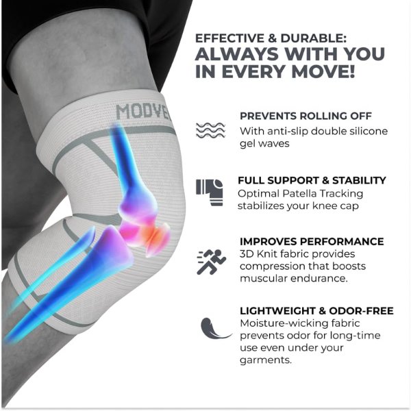 Modvel Knee Brace Compression Sleeve 2 Pack