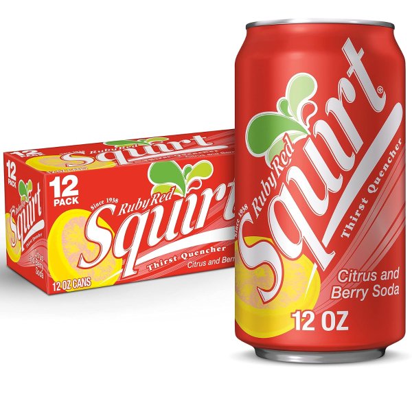 Squirt Ruby Red Grapefruit Soda 12 Pack