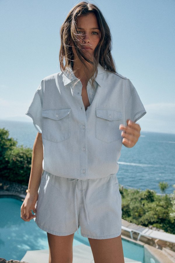 Flowy Short Jumpsuit with Pockets