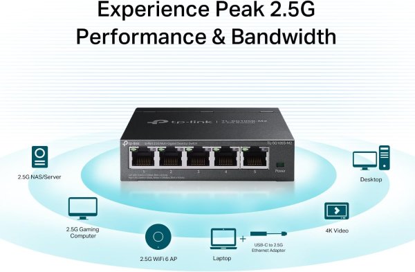 TL-SG105S-M2 5-Port 2.5G Ethernet Switch