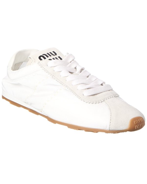Suede-Trim Sneaker
