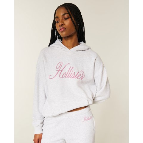 HollisterFeel Good Oversized Hoodie Sparkle Logo Women s
