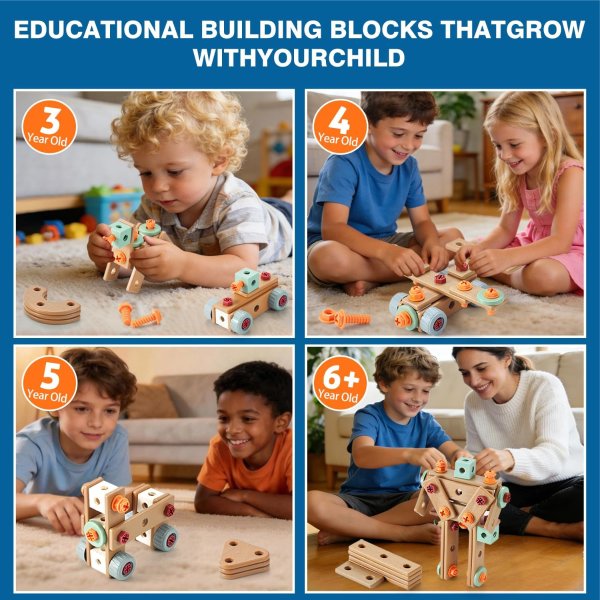 VEAIS Kids Tool Set with Drill 120 Pieces