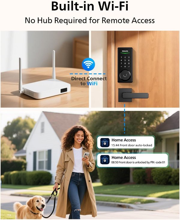 WiFi Smart Door Lock Black