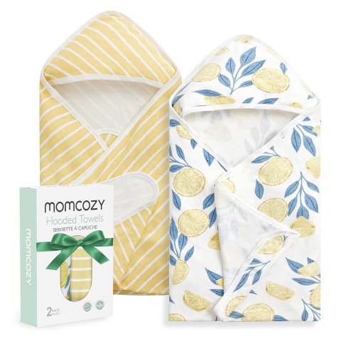 Momcozy 婴儿带帽浴巾 超柔软 大号