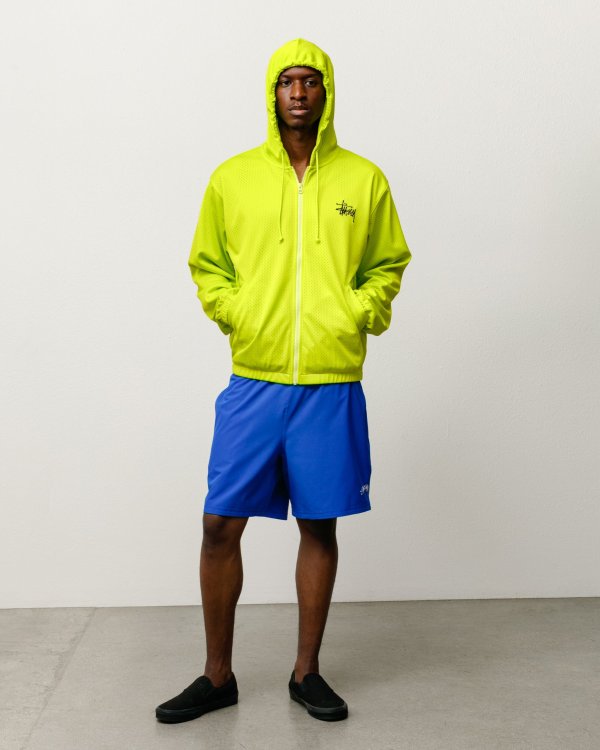 Stüssy 网眼拉链连帽衫 绿色