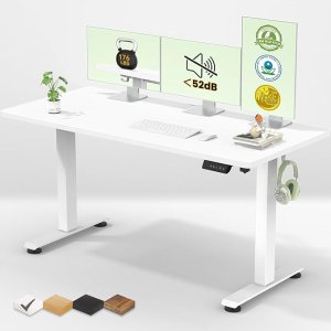 VEKEN 电动升降桌55英寸 白色