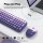 Meidosa 2.4GHz Retro Keyboard Mouse Combo Purple Gradient