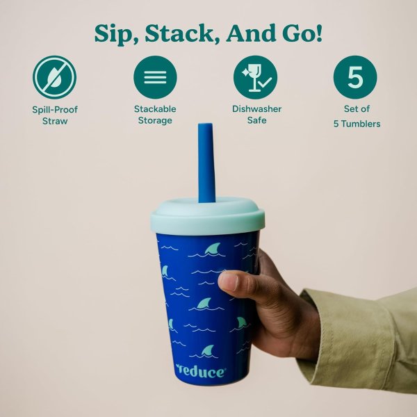 Reduce REDUCE GoGo's Kids Portable Tumbler 12 oz 5-Pack