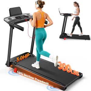 Tomile 3.0HP 家用折叠跑步机 300磅承重