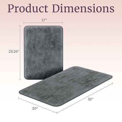 Bedford Memory Foam Bath Mat Platinum 2 Piece