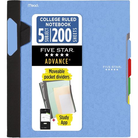 Five Star Spiral Notebook 73150 200 Sheets