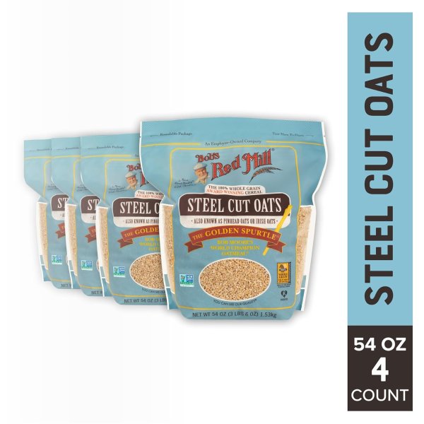 Steel Cut Oats, 54oz (Pack of 4)