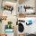 YIGII Black Magnetic Paper Towel Holder 2 Hooks