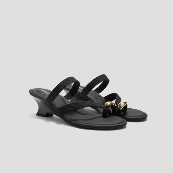 Eden Toe Ring Sandals Black EU43