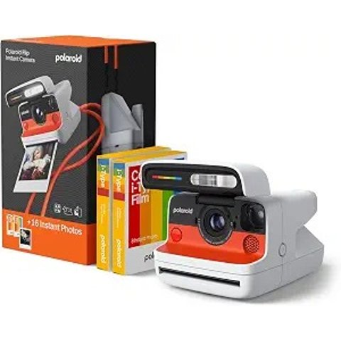 Flip Instant Camera 6652 White with Color Film 16 Photos