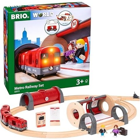  Metro Railway 20-Piece Wooden Set