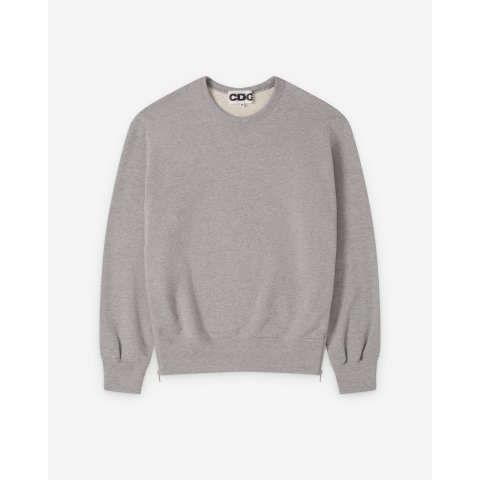 CDG Crewneck Sweatshirt with Zip Grey