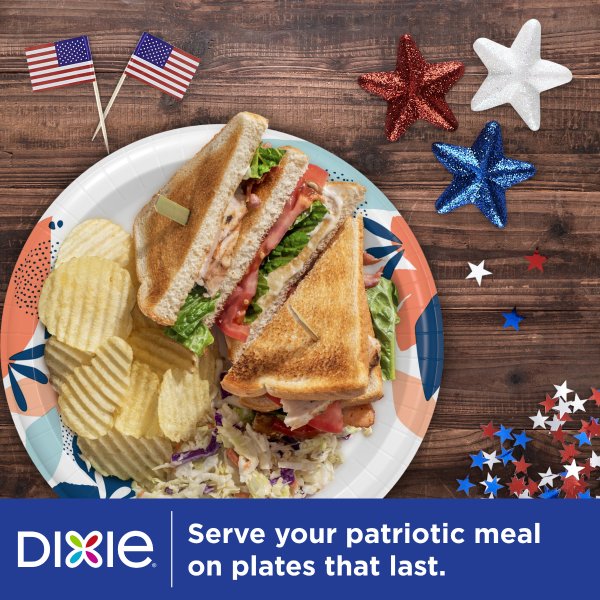 Dixie Everyday Paper Lunch Plates 8.5 Inch 100 Count