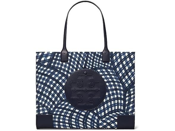  Ella Printed Tote Bag Navy